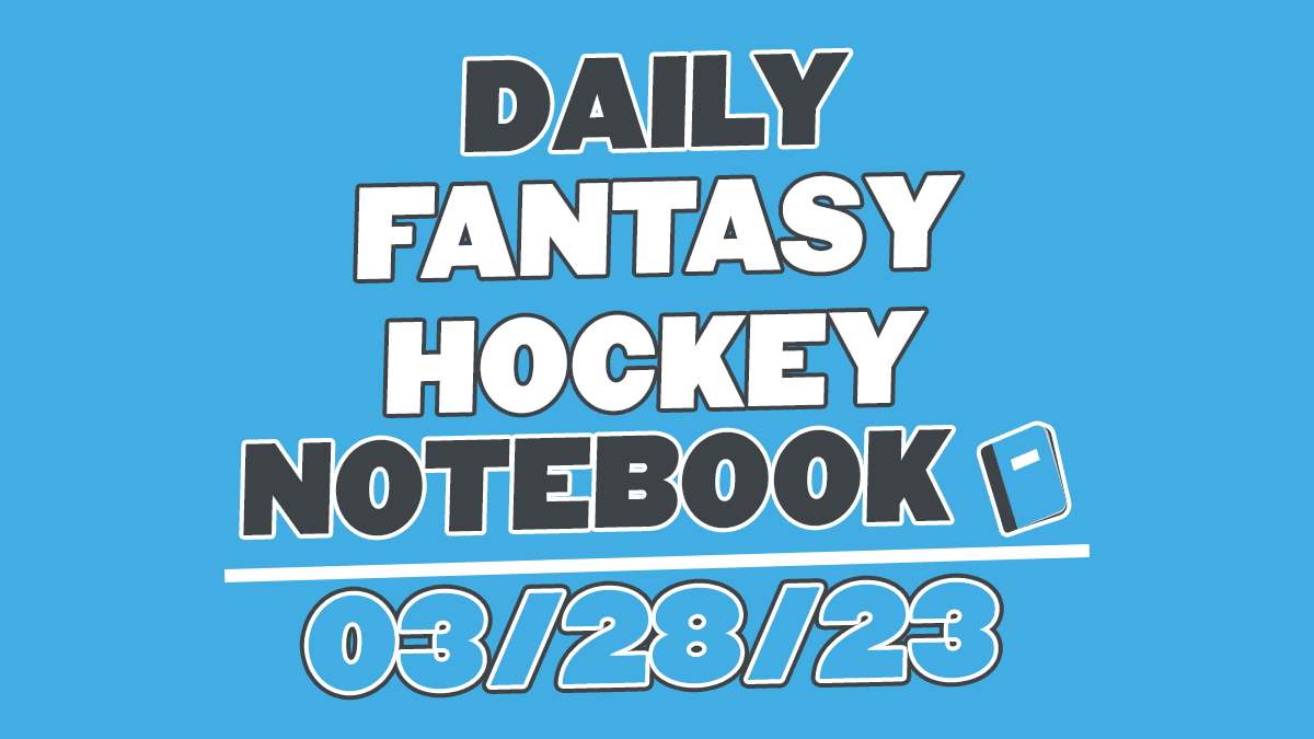 Daily Fantasy Hockey Notebook – 03/28/23