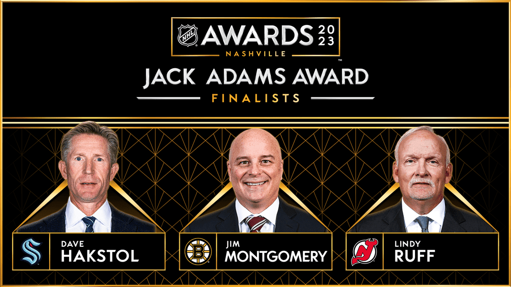 Dave Hakstol, Jim Montgomery, and Lindy Ruff named 2023 Jack Adams Award finalists