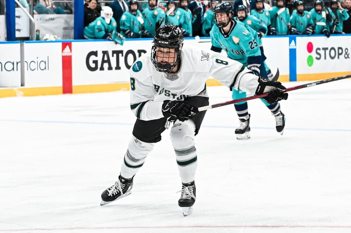 PWHL Boston forward Lexie Adzija