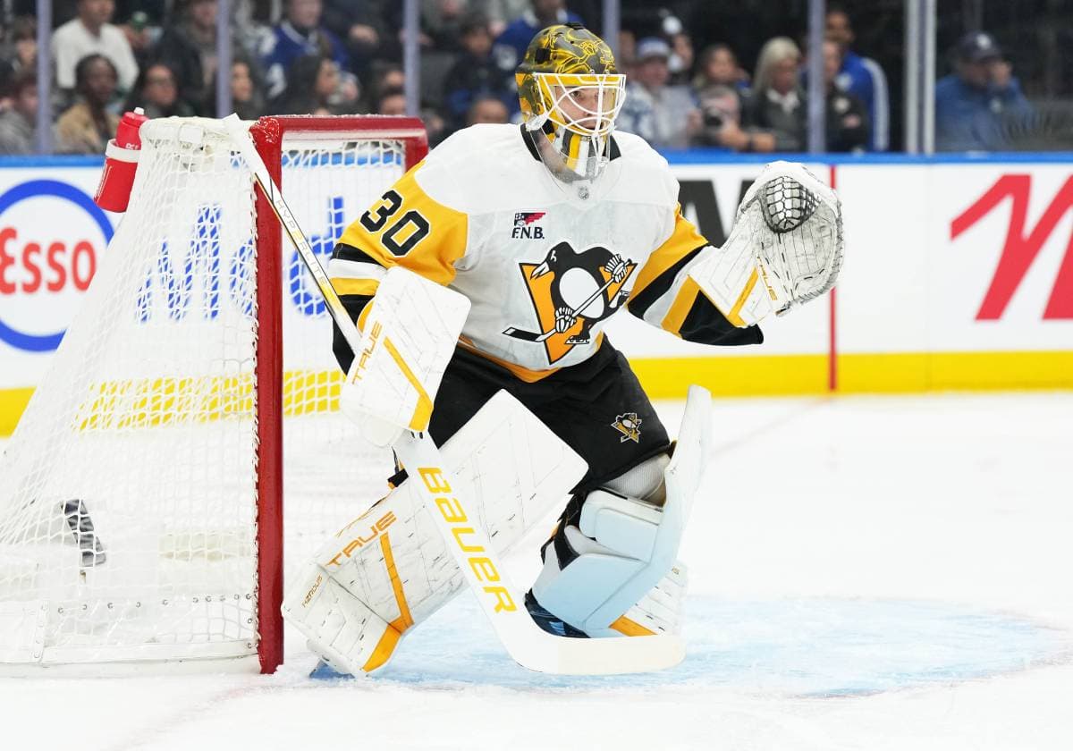Penguins’ Joel Blomqvist out at least four weeks with lower-body injury