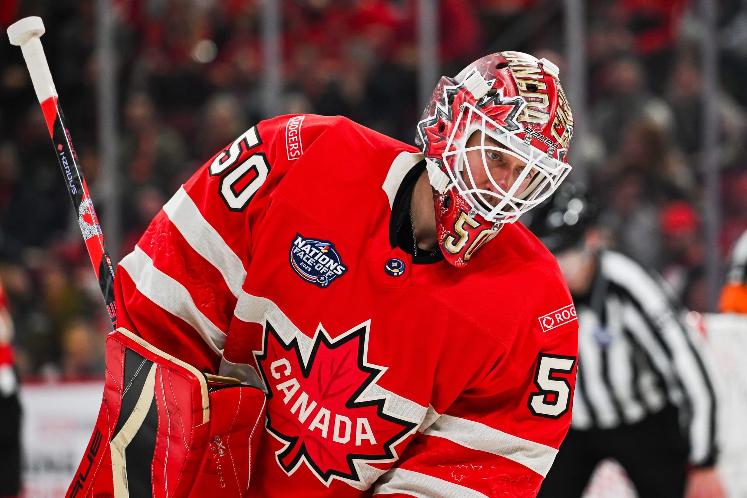 Team Canada goaltender Jordan Binnington