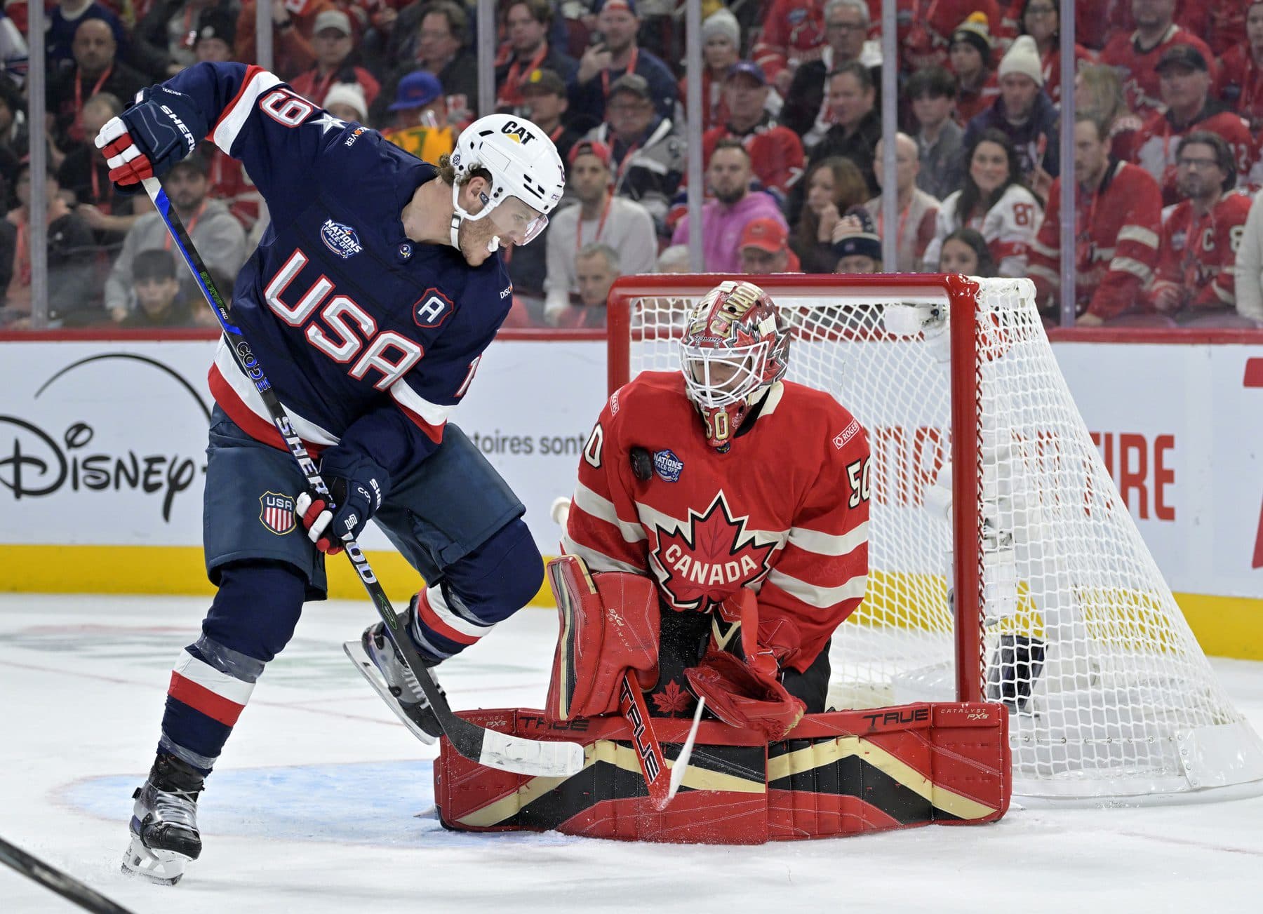 USA’s Matthew Tkachuk misses most of third period against Canada with injury