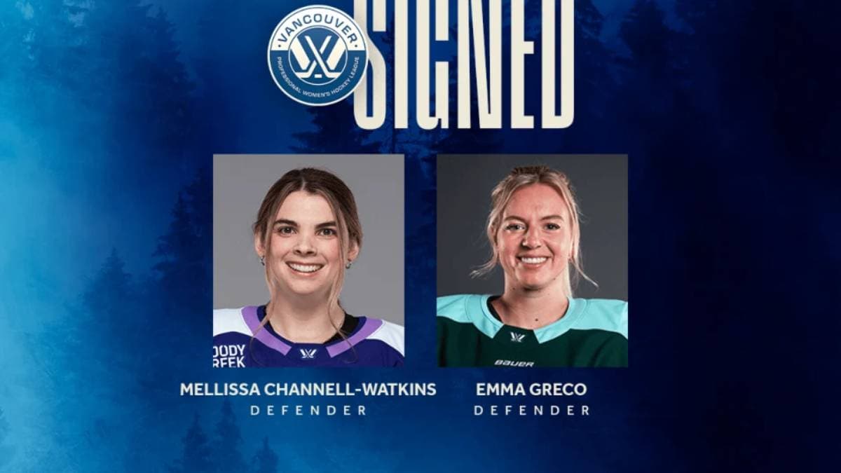 PWHL Vancouver sign Emma Greco, Mellissa Channell-Watkins