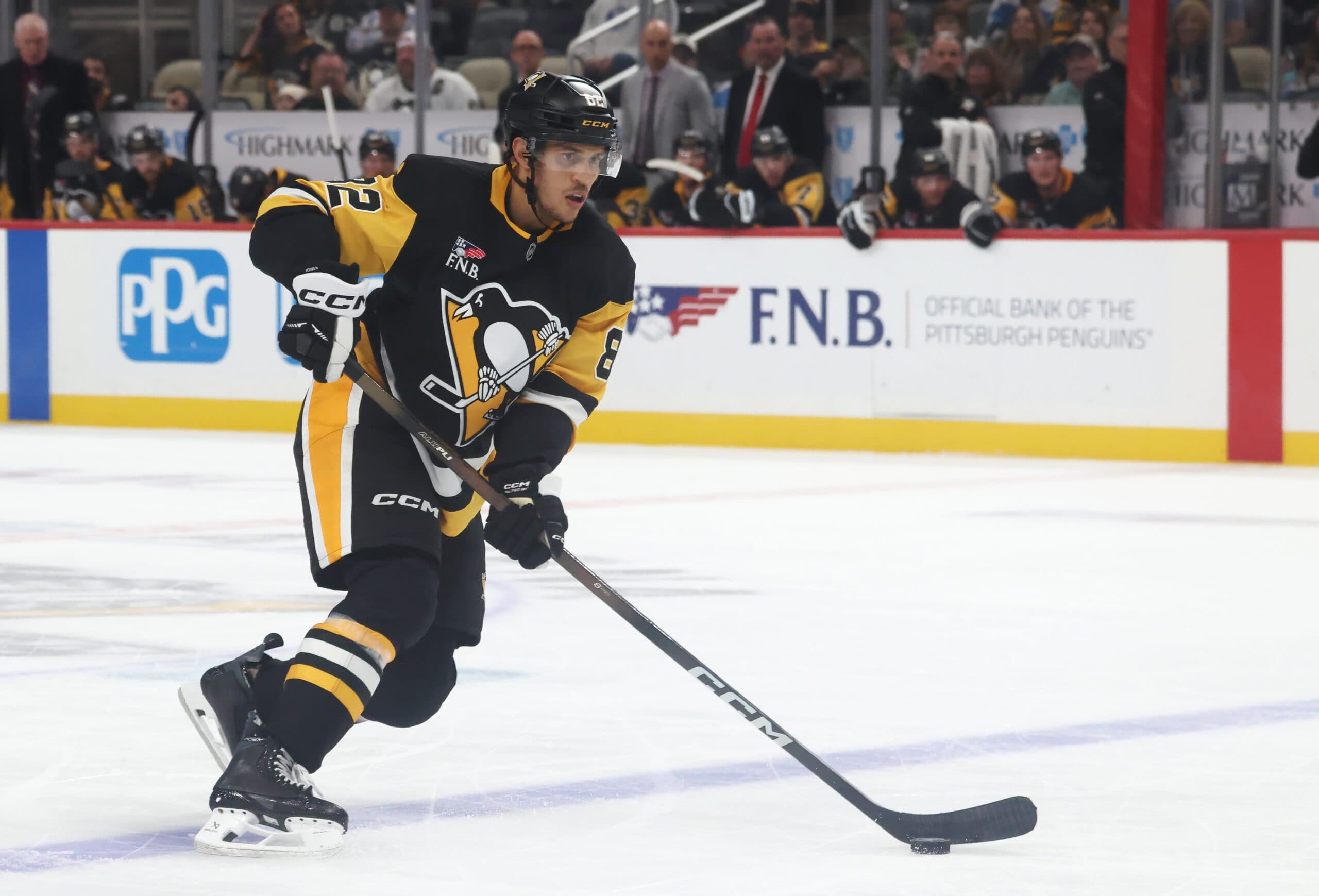 Penguins’ Caleb Jones to miss eight weeks with lower-body injury