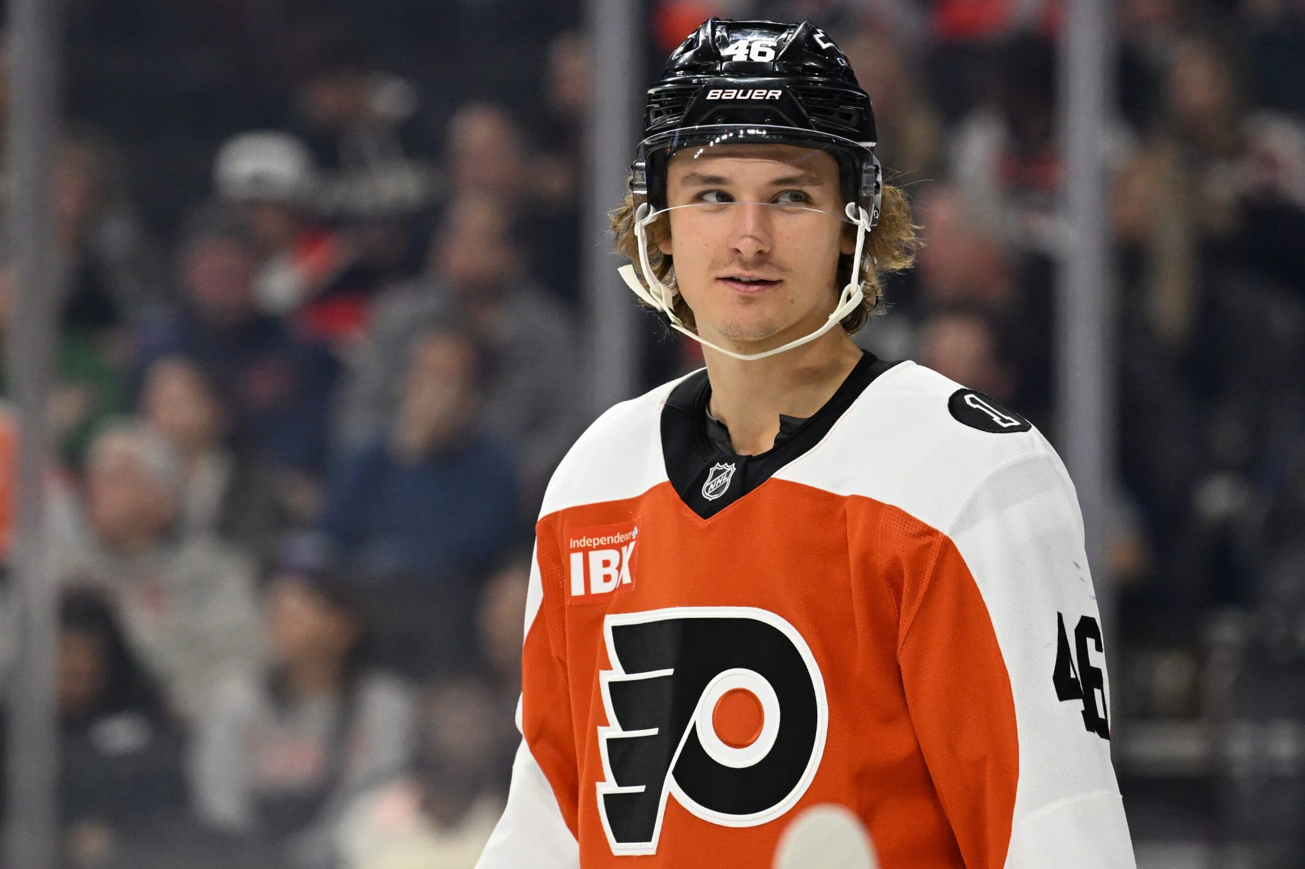 Philadelphia traded Ryan Poehling and two draft picks for Zegras this past offseason.