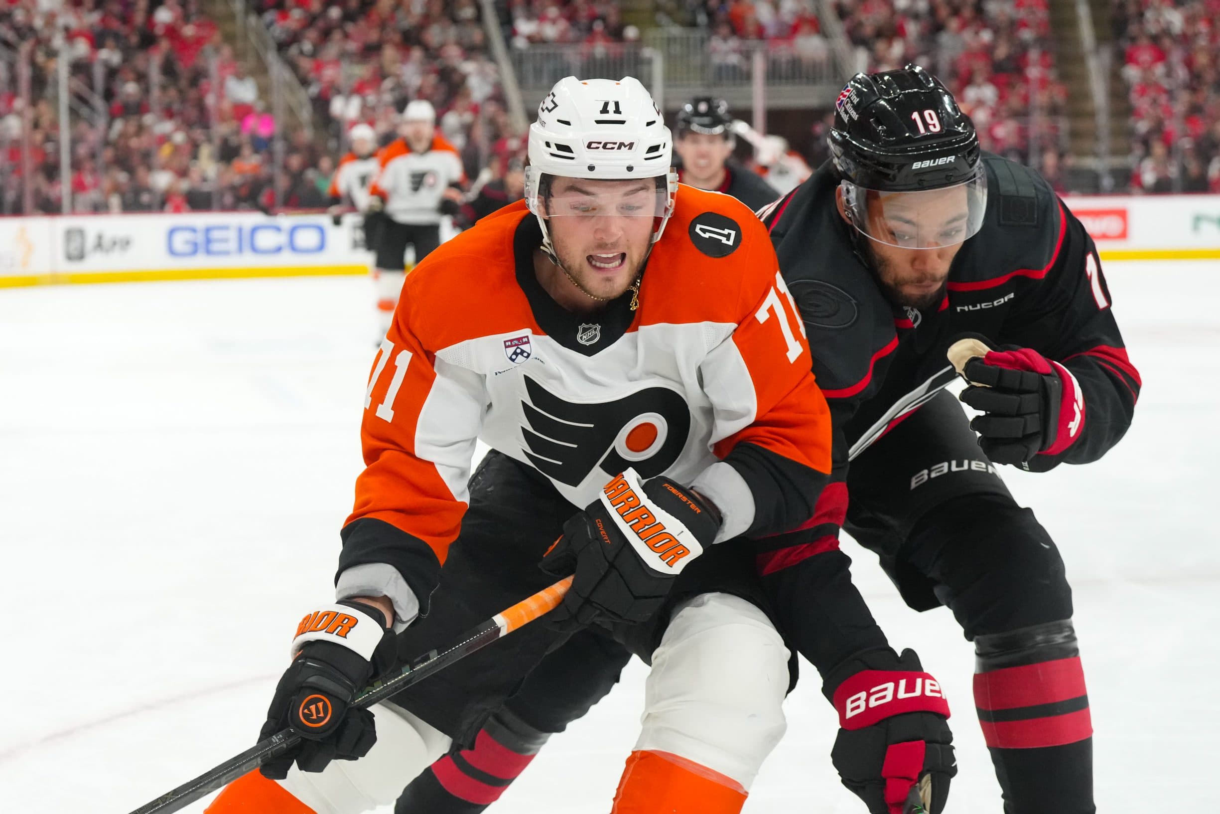 Carolina's 3-2 overtime Game 2 win put Philadelphia in an 0-2 hole for the series.