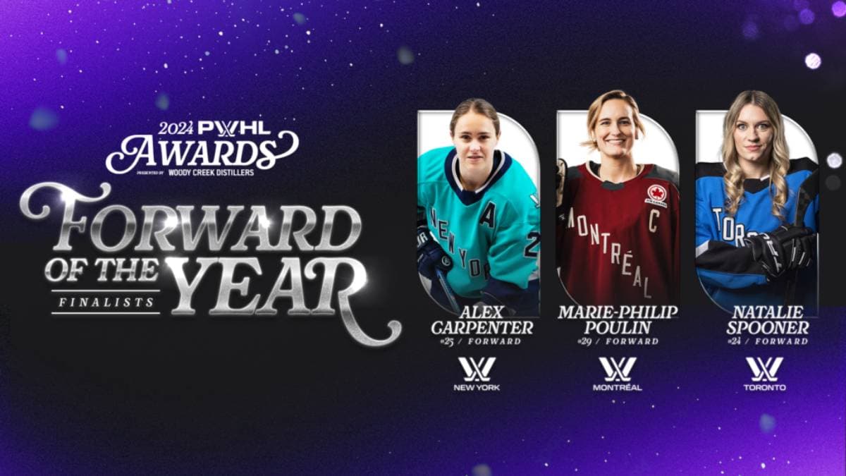 Spooner, Poulin, Carpenter named PWHL Forward of the Year finalists