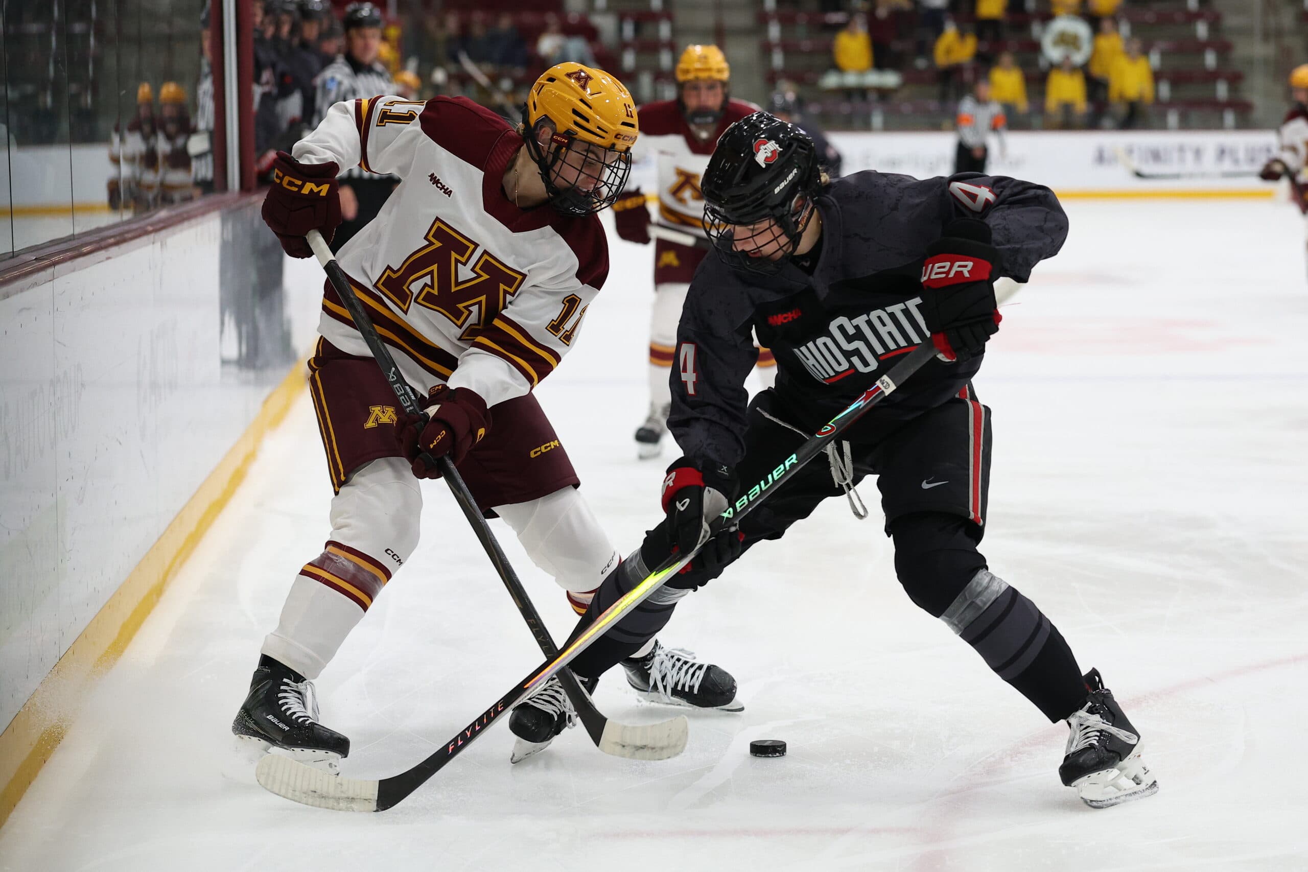 Minnesota forward Josefin Bouveng, Ohio State defender Sara Sweiderski