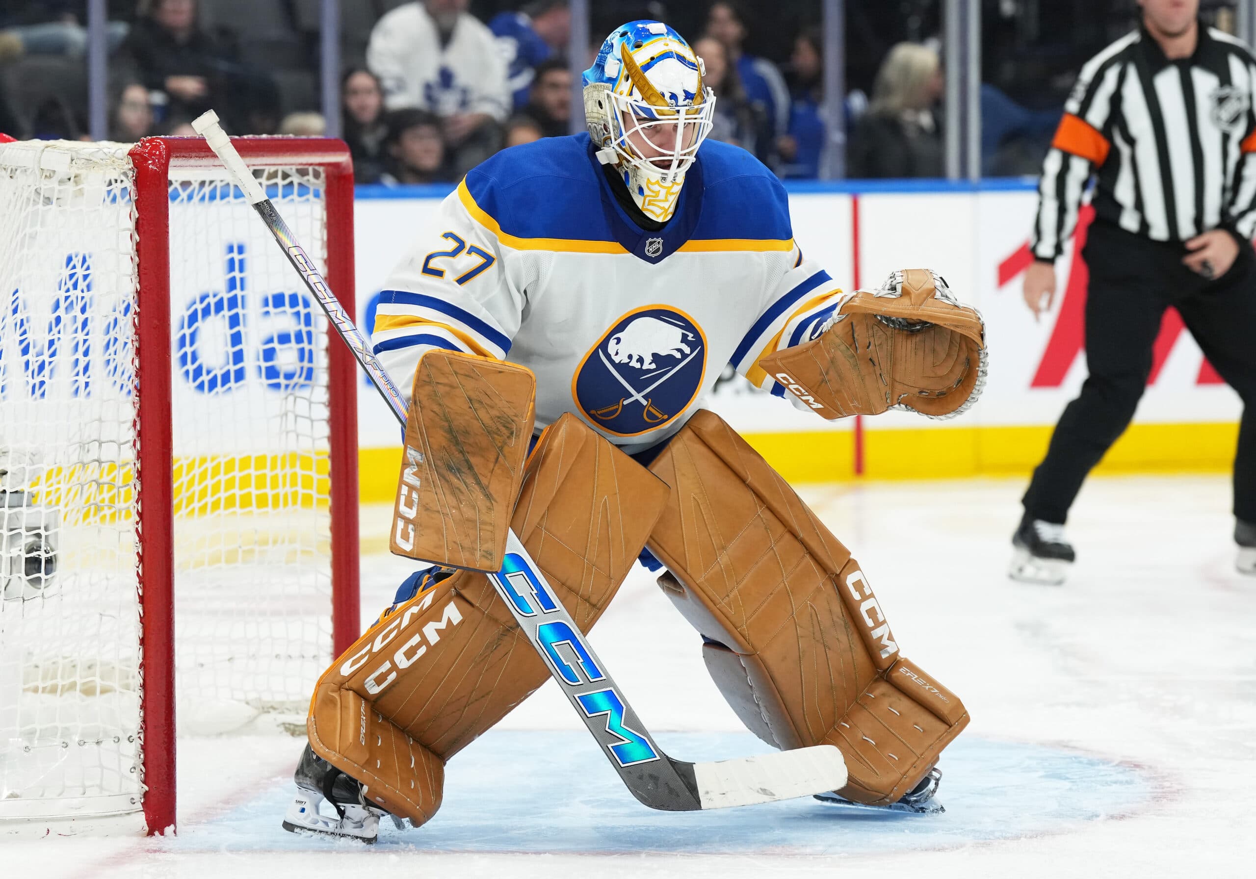 After starting multiple games for the Sabres the past three seasons, Deevon Levi has to see Buffalo's crease this season.
