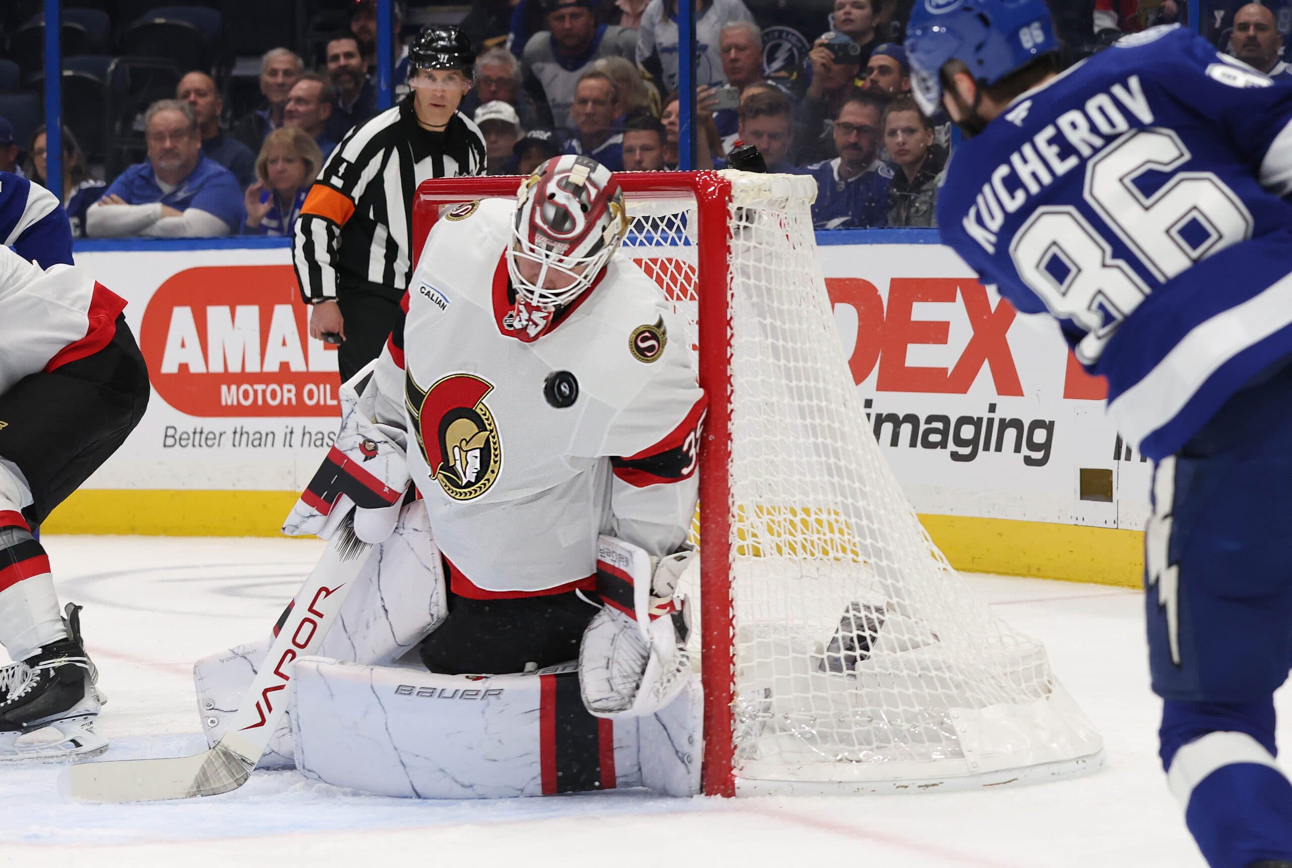 Linus Ullmark and Nikita Kucherov