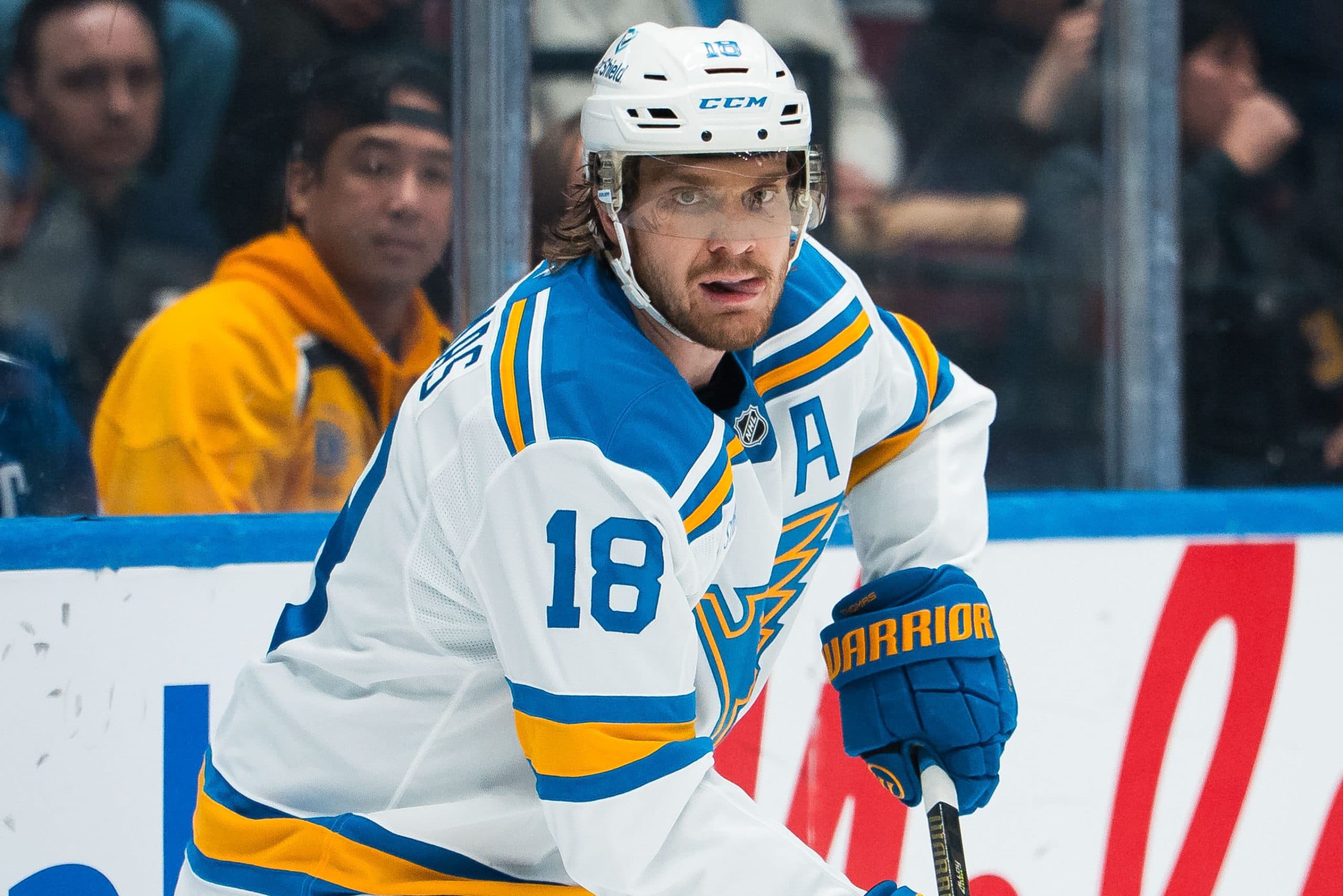 Blues’ Robert Thomas, Jake Neighbours out day-to-day