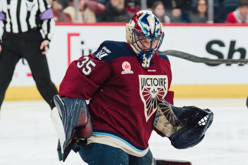 Montreal Victoire goaltender Ann-Renee Desbiens